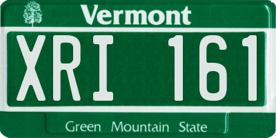 VT license plate XRI161
