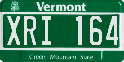 VT license plate XRI164
