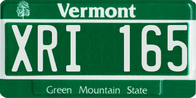 VT license plate XRI165