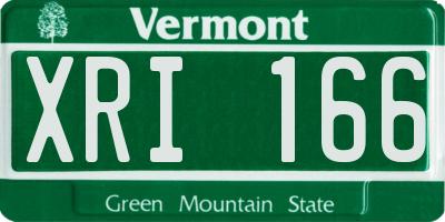 VT license plate XRI166