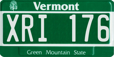 VT license plate XRI176