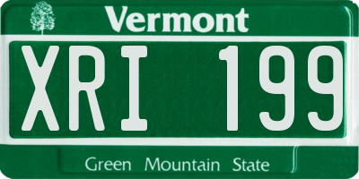 VT license plate XRI199