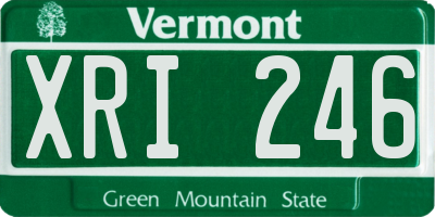 VT license plate XRI246