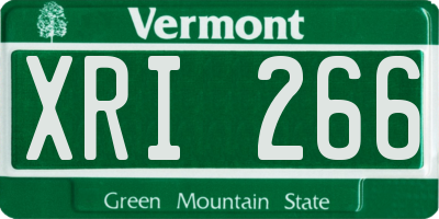 VT license plate XRI266