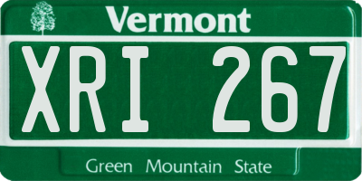 VT license plate XRI267
