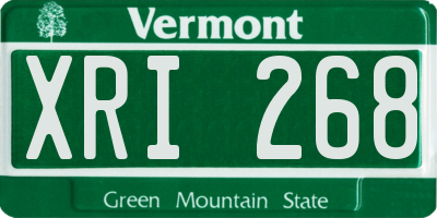 VT license plate XRI268
