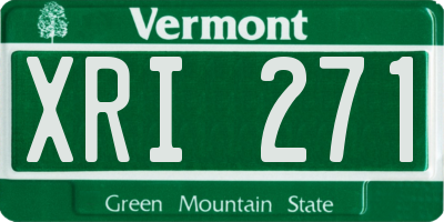 VT license plate XRI271