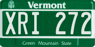 VT license plate XRI272