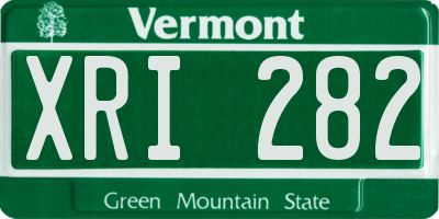 VT license plate XRI282
