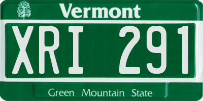 VT license plate XRI291