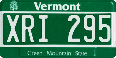 VT license plate XRI295