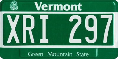 VT license plate XRI297