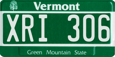 VT license plate XRI306