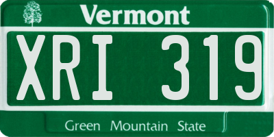 VT license plate XRI319
