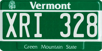 VT license plate XRI328