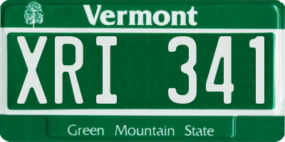 VT license plate XRI341