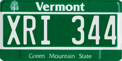 VT license plate XRI344