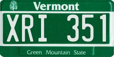 VT license plate XRI351