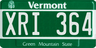 VT license plate XRI364