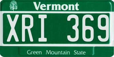 VT license plate XRI369