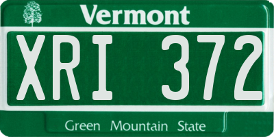 VT license plate XRI372