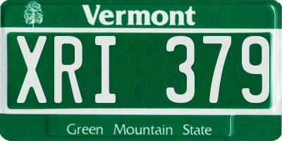 VT license plate XRI379