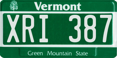 VT license plate XRI387