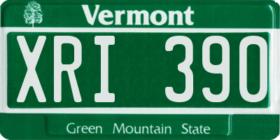 VT license plate XRI390