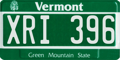 VT license plate XRI396