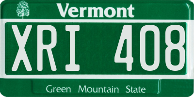 VT license plate XRI408
