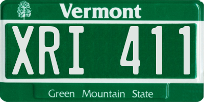 VT license plate XRI411