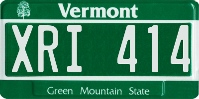 VT license plate XRI414