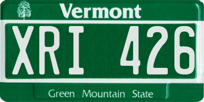 VT license plate XRI426