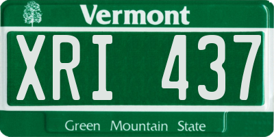 VT license plate XRI437