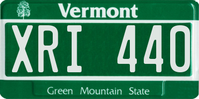 VT license plate XRI440