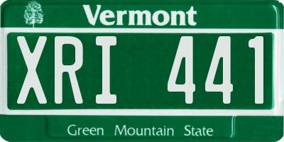VT license plate XRI441