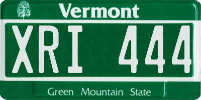 VT license plate XRI444