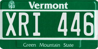 VT license plate XRI446