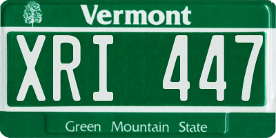 VT license plate XRI447