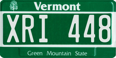 VT license plate XRI448