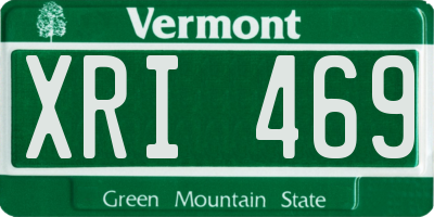VT license plate XRI469