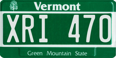 VT license plate XRI470