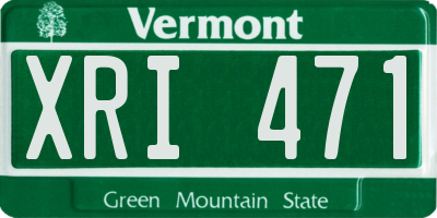 VT license plate XRI471