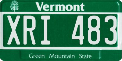 VT license plate XRI483