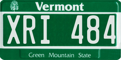 VT license plate XRI484