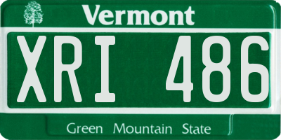 VT license plate XRI486