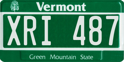 VT license plate XRI487