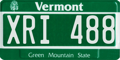 VT license plate XRI488