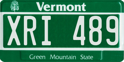 VT license plate XRI489
