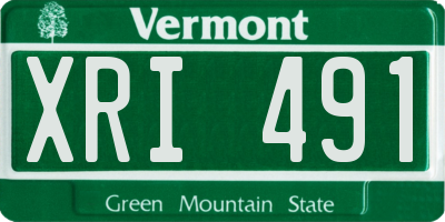 VT license plate XRI491